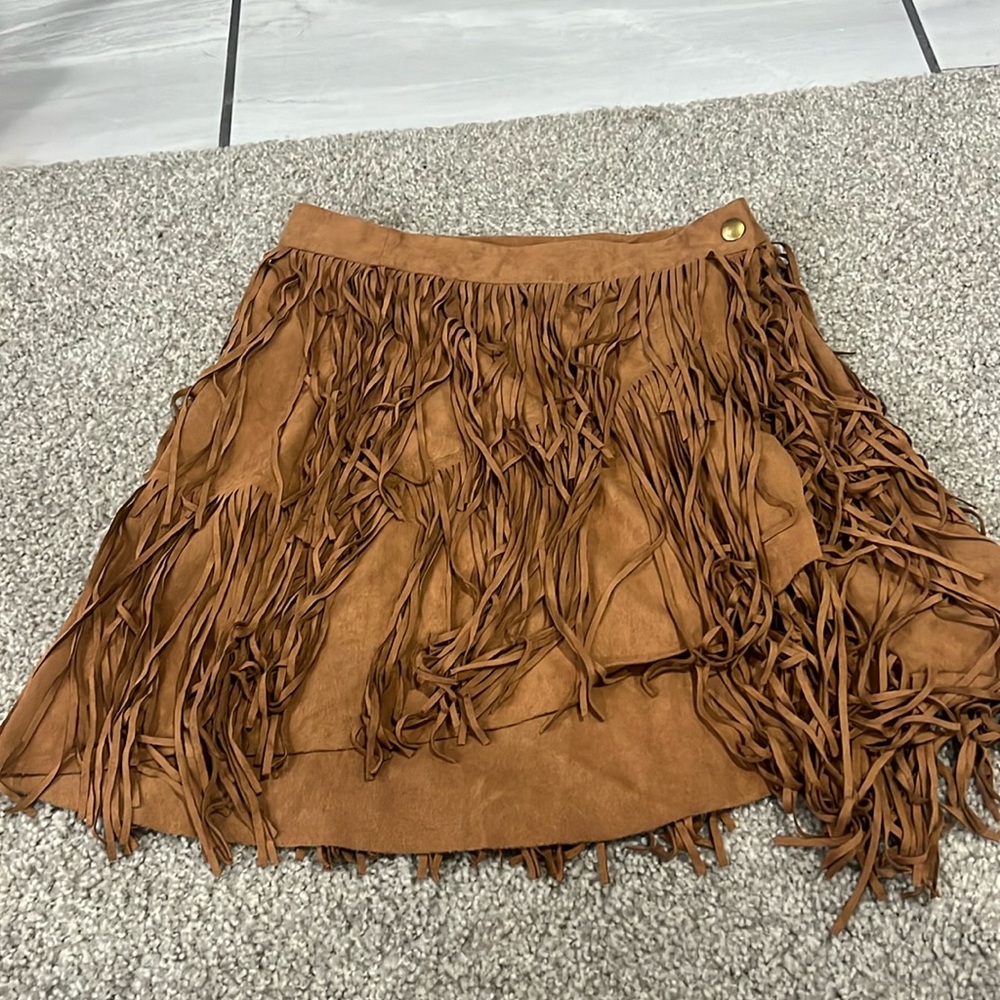 NWT Fringe mini skirt